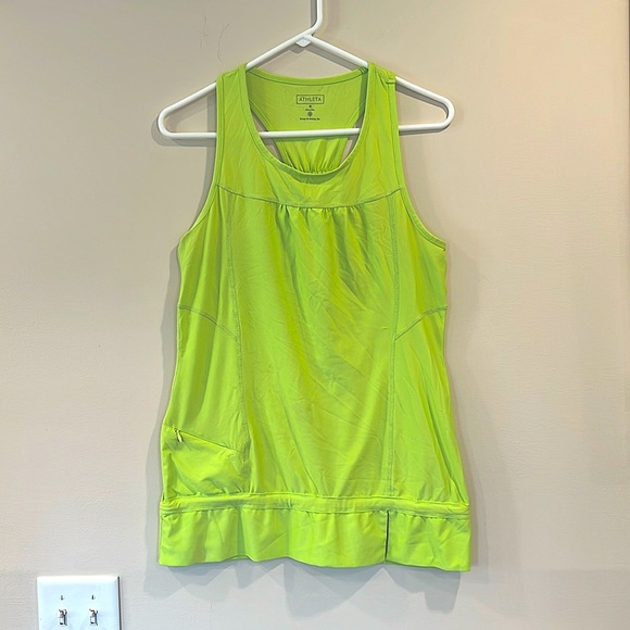 🔥ATHLETA Neon Green Athletic Tank Top🔥 - Picture 1 of 7